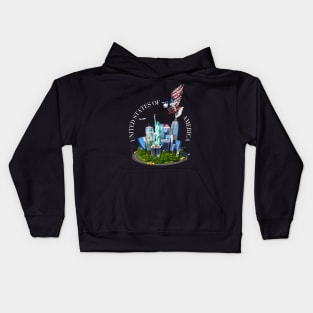 Random Buildings in the USA Kids Hoodie